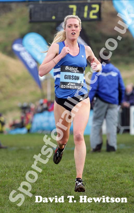 Ashley Gibson (Morpeth) during the Internation Womens 3k BUPA Great Edinburgh Cross country.